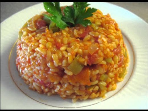 Yeil Domatesli Bulgur Pilav